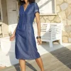 Sommerkleid mit Biesen-Verzierung