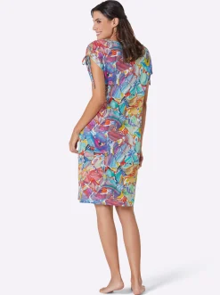 Sommerkleid mit Raff-Bändern an den Schultern