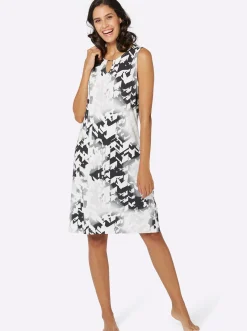 Sommerkleid mit silberfarbener Spange