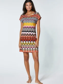 Sommerkleid mit Zick-Zack-Dessin
