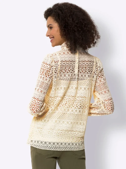 Spitzenbluse inklusive blickdichtem Top