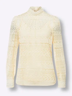 Spitzenbluse inklusive blickdichtem Top