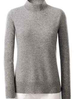 Stehkragenpullover aus reinem Kaschmir