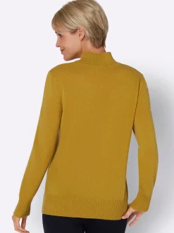 Stehkragenpullover aus reinem Kaschmir