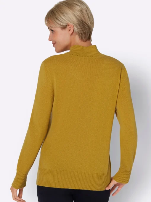 Stehkragenpullover aus reinem Kaschmir