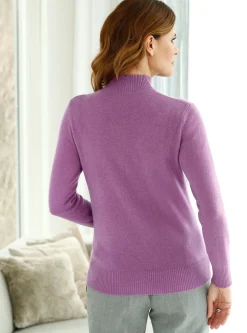Stehkragenpullover aus reinem Kaschmir