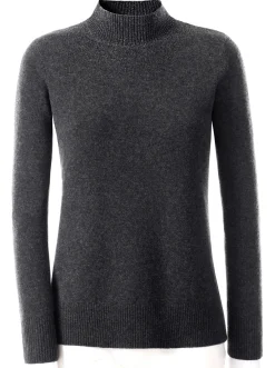 Stehkragenpullover aus reinem Kaschmir
