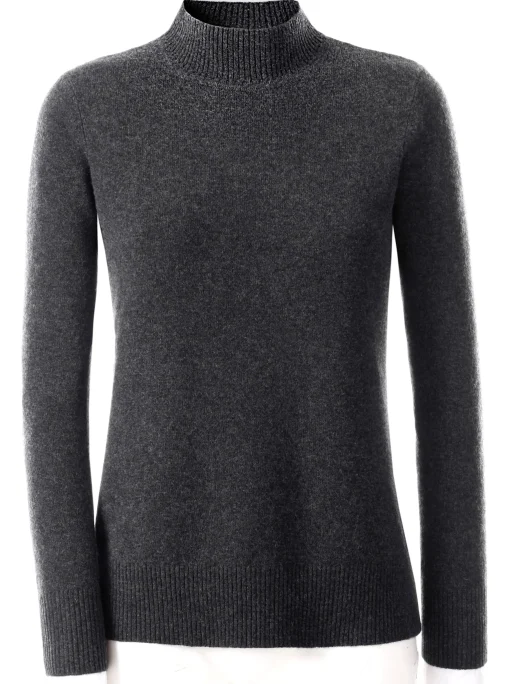 Stehkragenpullover aus reinem Kaschmir