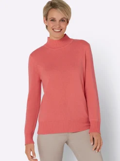 Stehkragenpullover aus reinem Kaschmir