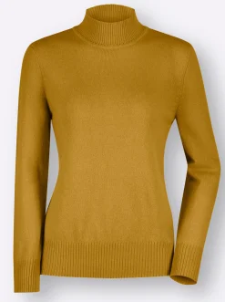 Stehkragenpullover aus reinem Kaschmir