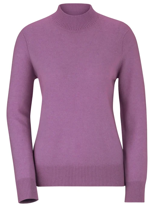 Stehkragenpullover aus reinem Kaschmir