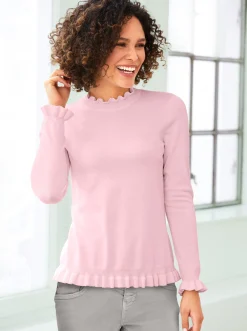 Stehkragenpullover in Feinstrick-Qualität