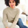 Stehkragenpullover mit 20% Kaschmir