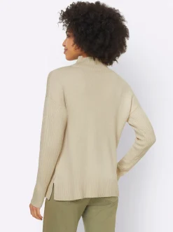 Stehkragenpullover mit 20% Kaschmir