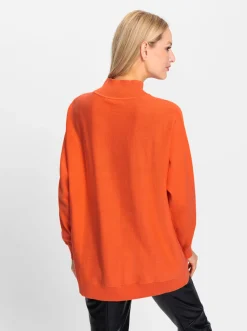 Stehkragenpullover mit Fledermaus-Ärmel