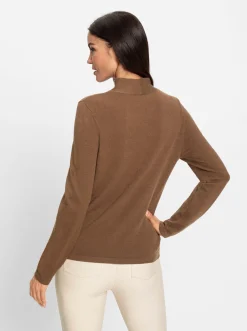 Stehkragenpullover mit geknotetem Detail