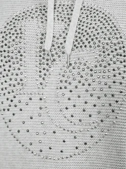 Stehkragenpullover mit Glitzer-Details