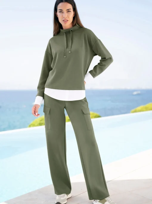 Stehkragenshirt in 2-in-1 Optik