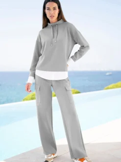 Stehkragenshirt in 2-in-1 Optik