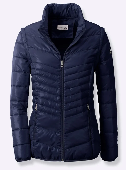 Steppjacke mit abzippbaren Ärmeln