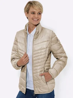 Steppjacke mit abzippbaren Ärmeln