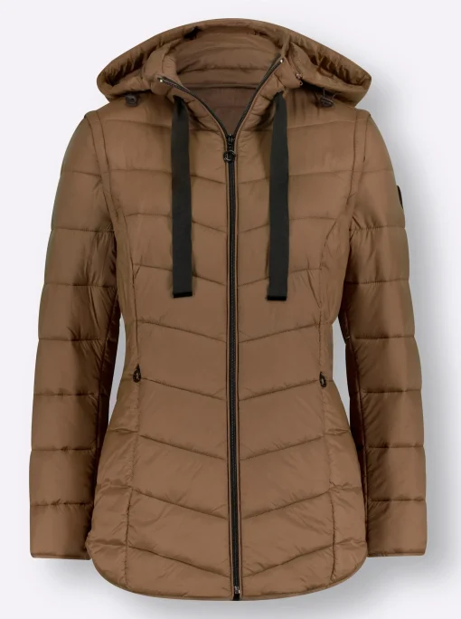 Steppjacke mit abzippbaren Ärmeln