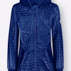 Steppjacke mit Details aus Samt