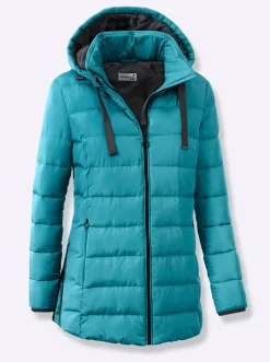 Steppjacke mit elastischer Kontrast-Paspelierung