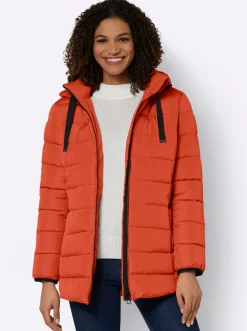 Steppjacke mit elastischer Kontrast-Paspelierung