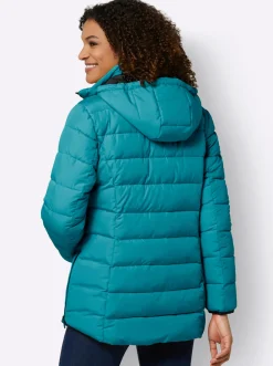 Steppjacke mit elastischer Kontrast-Paspelierung