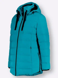 Steppjacke mit elastischer Kontrast-Paspelierung