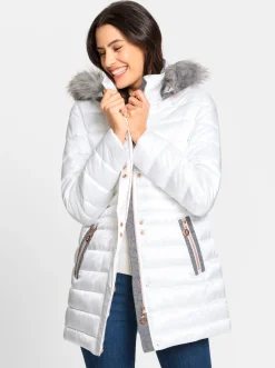 Steppjacke mit Pelz-Imitat
