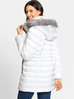 Steppjacke mit Pelz-Imitat