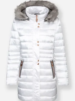 Steppjacke mit Pelz-Imitat