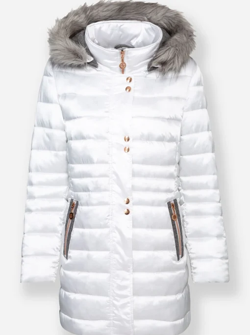 Steppjacke mit Pelz-Imitat