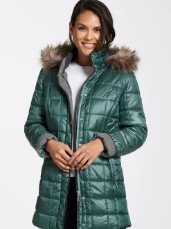 Steppjacke mit Reißverschluss-Seitenschlitzen