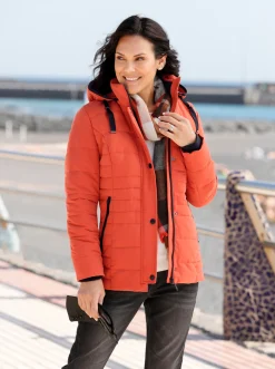 Steppjacke mit Ripsband-Verzierung