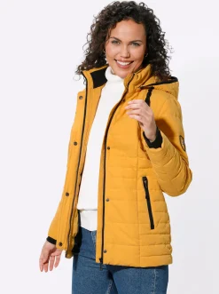 Steppjacke mit Ripsband-Verzierung