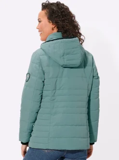 Steppjacke mit Ripsband-Verzierung