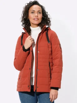 Steppjacke mit Ripsband-Verzierung