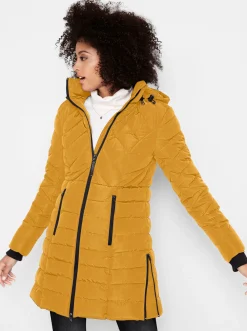 Steppjacke mit seitlichen Reißverschlüssen