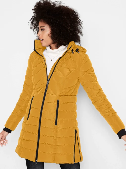 Steppjacke mit seitlichen Reißverschlüssen