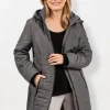 Steppjacke mit seitlichen Reißverschlüssen