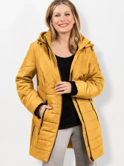 Steppjacke mit seitlichen Reißverschlüssen