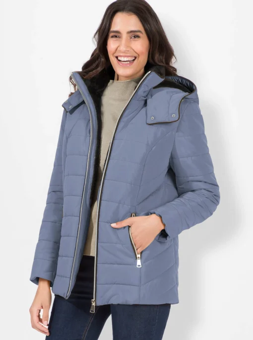 Steppjacke mit Teddy-Fleece innen