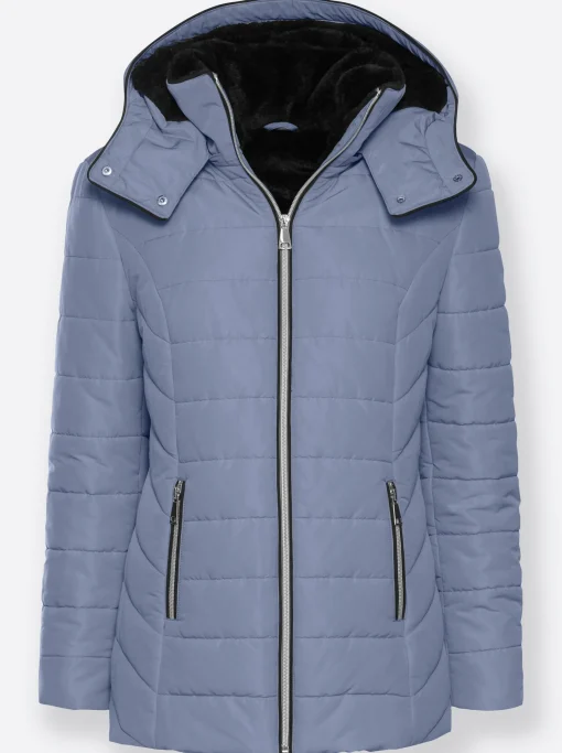 Steppjacke mit Teddy-Fleece innen