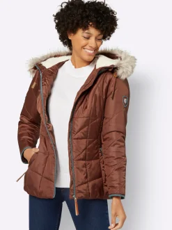Steppjacke mit Teddy-Fleece