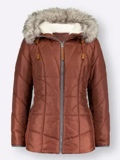 Steppjacke mit Teddy-Fleece