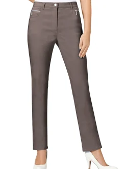 Stretch-Hose mit Zier-Taschen vorne