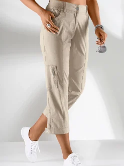 Stretch-Hose mit Zipper am Beinabschluss